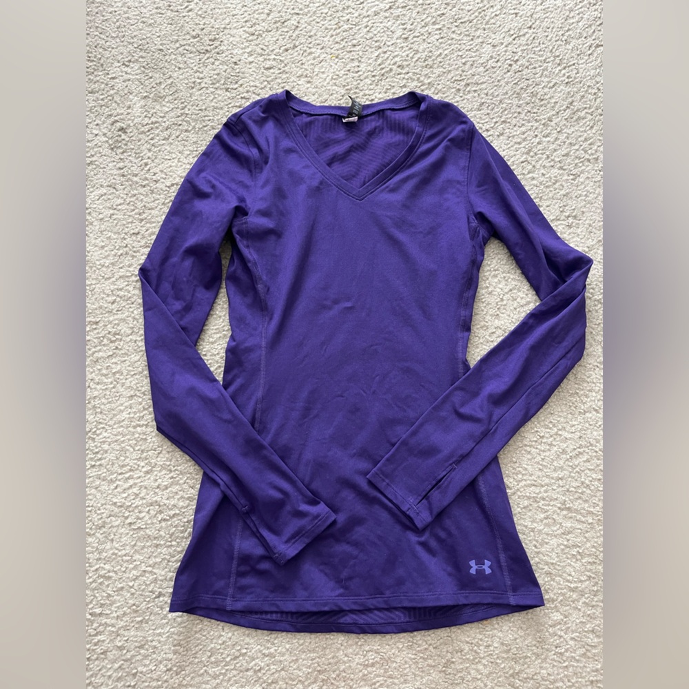 Under Armour- Purple Long Sleeve Cold Gear Size Small